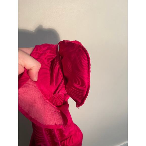 Vintage Argenti Hot Pink 100% Silk Midi Dress Size 8 - Picture 10 of 10